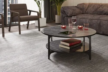 Yalbi Soffbord 90 cm med Förvaring Runt Hylla - Svart - Möbler - Bord & matgrupper - Soffbord