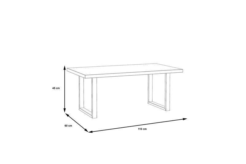 Yatton Soffbord 110 cm - Svart/Brun - Möbler - Bord & matgrupper - Soffbord