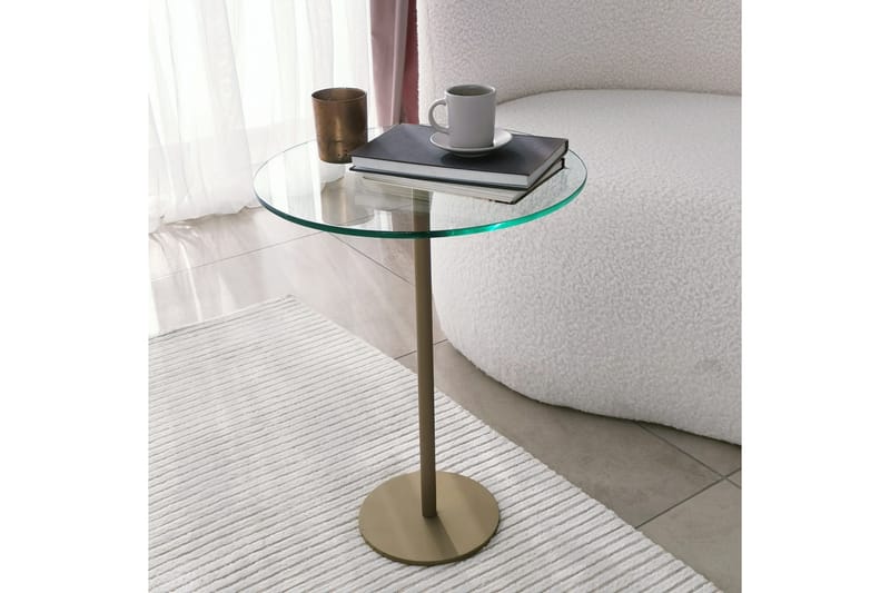 Yggersryd Soffbord 40x50x40 cm Runt - Guld - Möbler - Bord & matgrupper - Soffbord