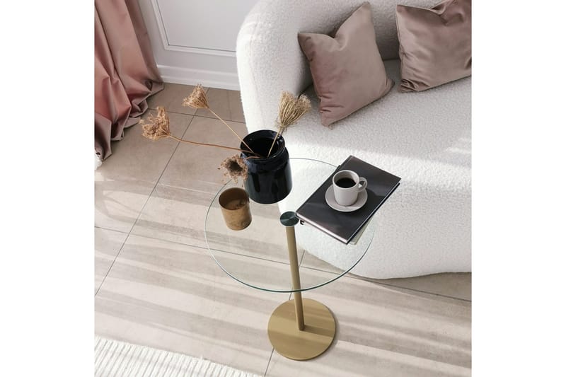 Yggersryd Soffbord 40x50x40 cm Runt - Guld - Möbler - Bord & matgrupper - Soffbord