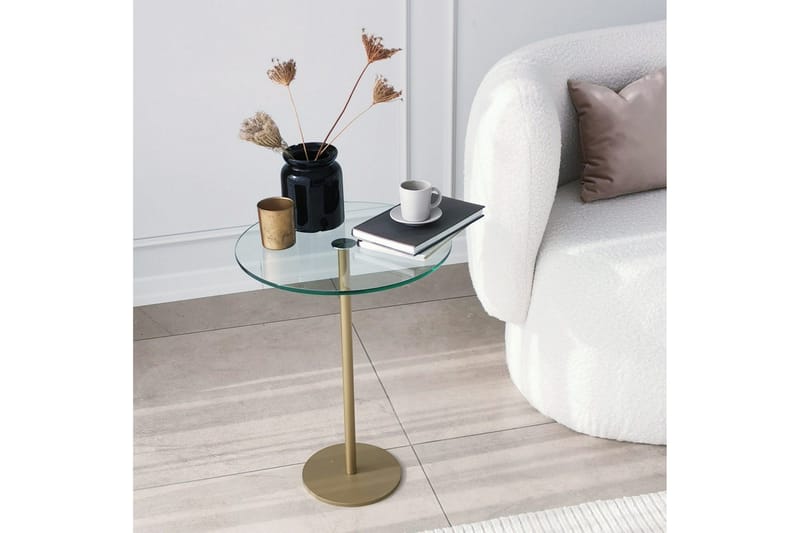 Yggersryd Soffbord 40x50x40 cm Runt - Guld - Möbler - Bord & matgrupper - Soffbord