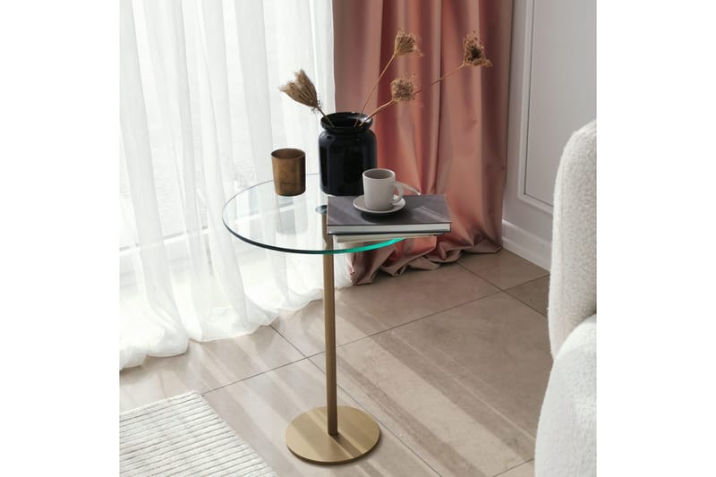 Yggersryd Soffbord 40x50x40 cm Runt - Guld - Möbler - Bord & matgrupper - Soffbord