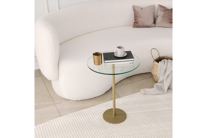 Yggersryd Soffbord 40x50x40 cm Runt - Guld - Möbler - Bord & matgrupper - Soffbord