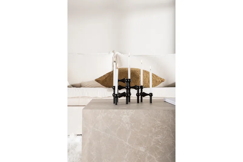 York Travertin Soffbord 80x60x40 cm - Beige / Betong - Möbler - Bord & matgrupper - Soffbord