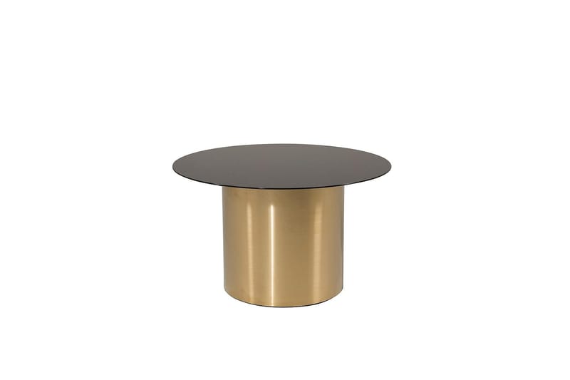 Ystad Runt Soffbord 75 cm i Glas med Metallunderrede - Svart - Möbler - Bord & matgrupper - Soffbord