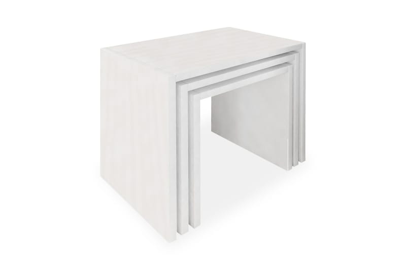 Zariel Satsbord 44 cm 3 Bord - Vit - Möbler - Bord & matgrupper - Soffbord