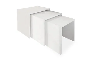 Zariel Satsbord 44 cm 3 Bord - Vit - Möbler - Bord & matgrupper - Soffbord