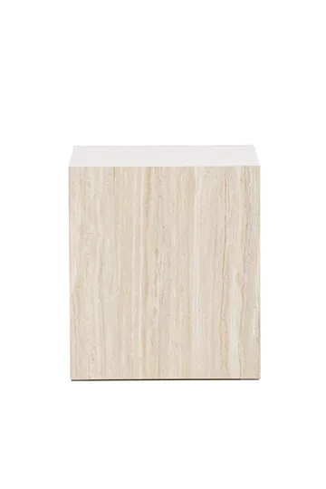 Soffbord Peach York Sofa Table 45x40x40 cm - Travertine Look Beige - Möbler - Bord & matgrupper - Soffbord