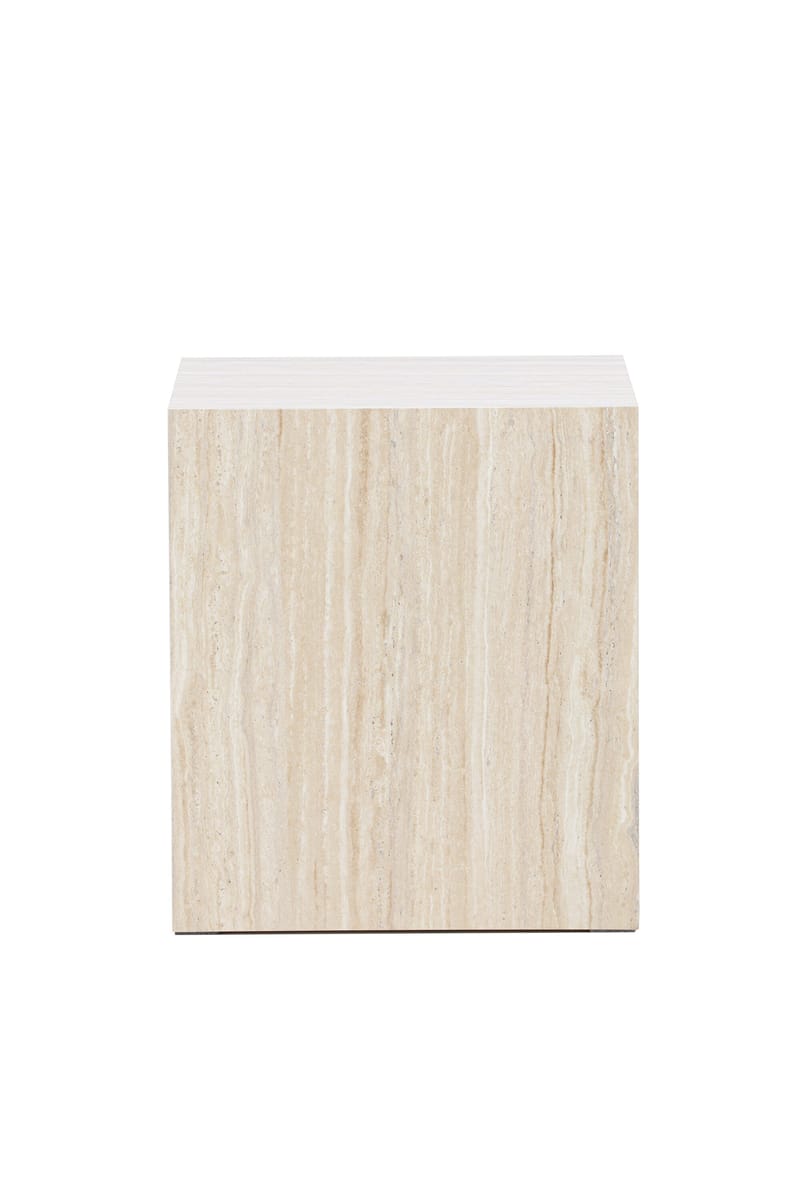 Soffbord Peach York Sofa Table 45x40x40 cm - Travertine Look Beige - Möbler - Bord & matgrupper - Soffbord