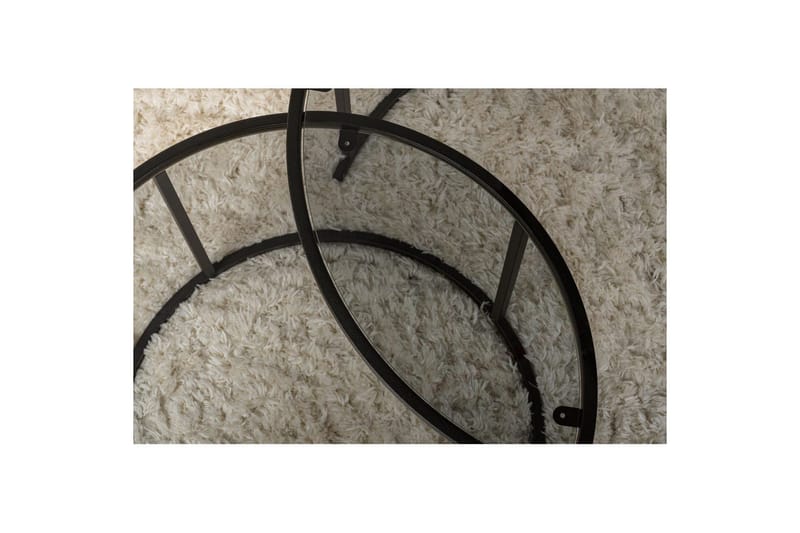 Soffbordset 2 delar Rikiya Svart Grå - Svart Grå - Möbler - Bord & matgrupper - Soffbord