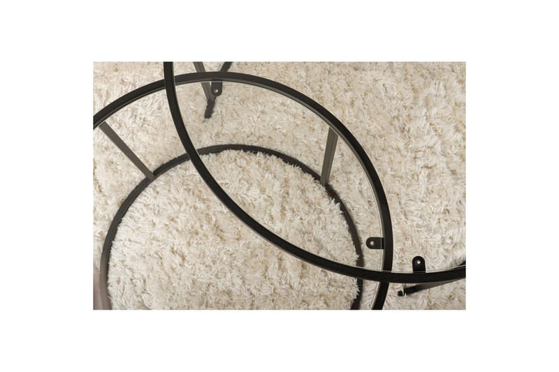 Soffbordset 2 delar Rikiya Svart Transparent - Svart Transparent - Möbler - Bord & matgrupper - Soffbord