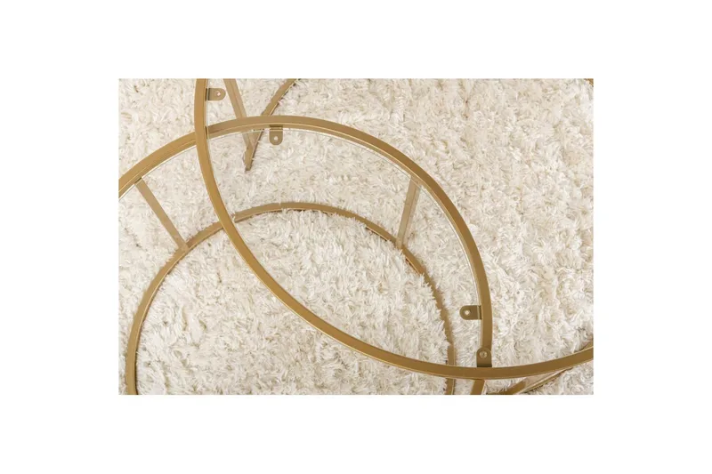 Soffbordset Rikiya Guld Transparent - Möbler - Bord & matgrupper - Soffbord