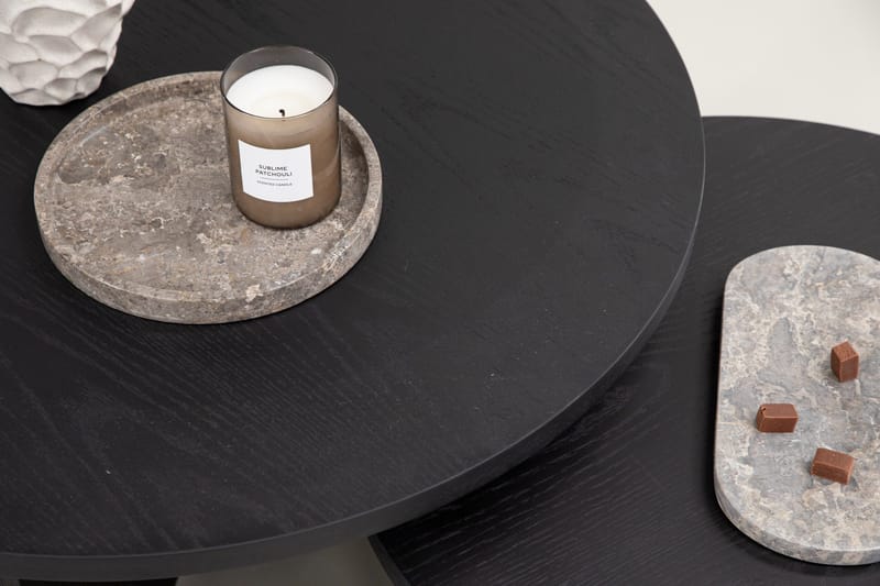 Soffbordset Saltö 2st Runda 85 cm/65 cm - Svart - Möbler - Bord & matgrupper - Soffbord