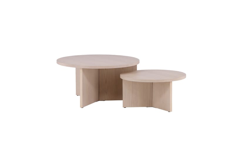 Soffbordset Saltö 2st Runda 85 cm/65 cm - Vit - Möbler - Bord & matgrupper - Soffbord