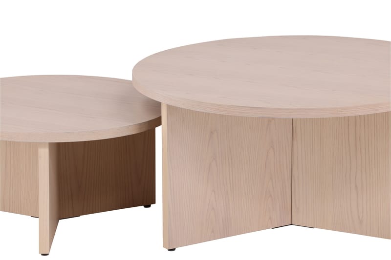 Soffbordset Saltö 2st Runda 85 cm/65 cm - Vit - Möbler - Bord & matgrupper - Soffbord