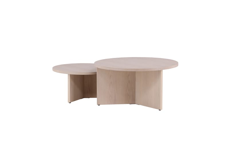 Soffbordset Saltö 2st Runda 85 cm/65 cm - Vit - Möbler - Bord & matgrupper - Soffbord