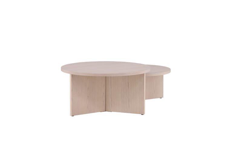 Soffbordset Saltö 2st Runda 85 cm/65 cm - Vit - Möbler - Bord & matgrupper - Soffbord