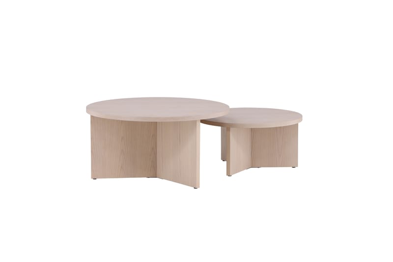 Soffbordset Saltö 2st Runda 85 cm/65 cm - Vit - Möbler - Bord & matgrupper - Soffbord