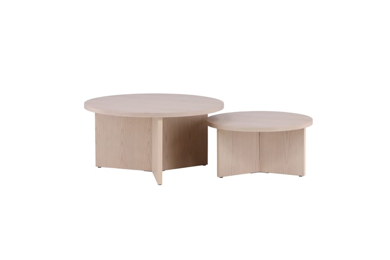 Soffbordset Saltö 2st Runda 85 cm/65 cm - Vit - Möbler - Bord & matgrupper - Soffbord