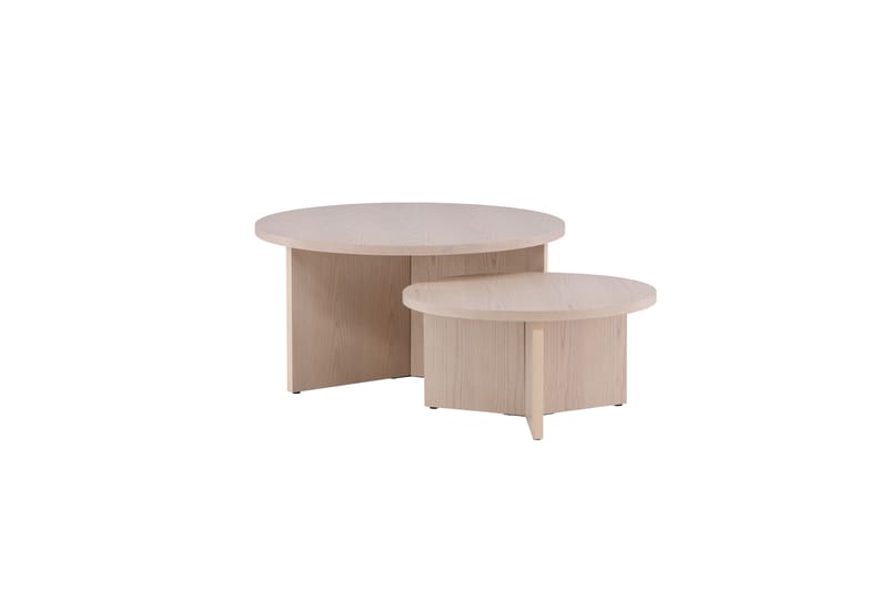 Soffbordset Saltö 2st Runda 85 cm/65 cm - Vit - Möbler - Bord & matgrupper - Soffbord