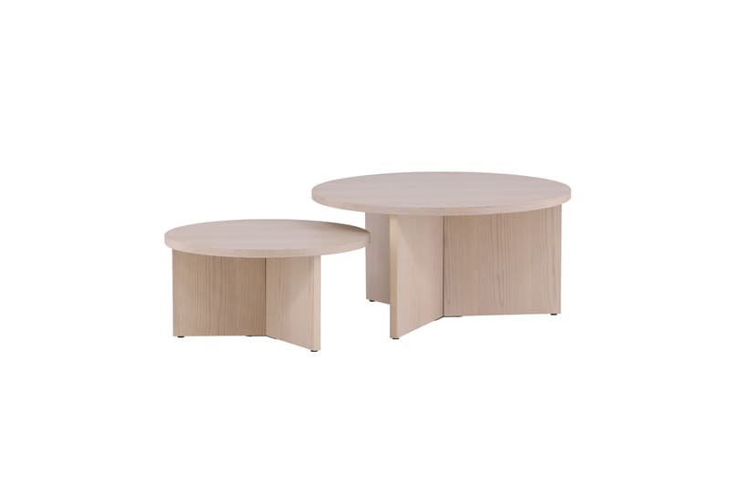 Soffbordset Saltö 2st Runda 85 cm/65 cm - Vit - Möbler - Bord & matgrupper - Soffbord