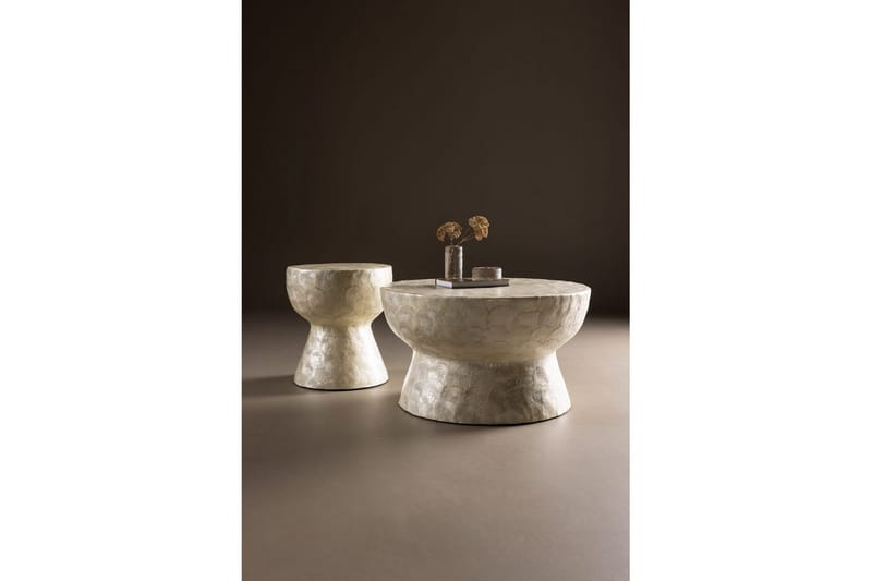 Soffbordset VIND Sandön 2st Runda 70 cm/40 cm - Ljusgrå - Möbler - Bord & matgrupper - Soffbord