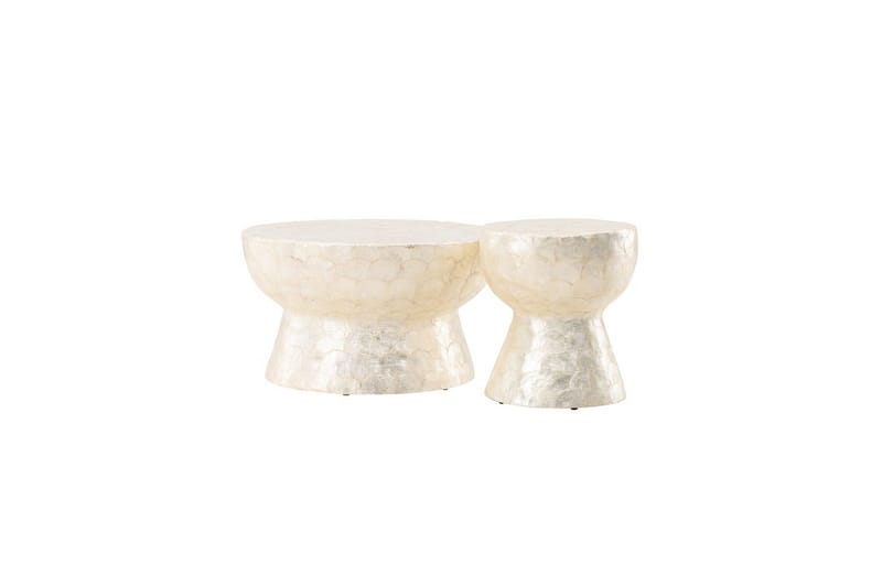 Soffbordset VIND Sandön 2st Runda 70 cm/40 cm - Ljusgrå - Möbler - Bord & matgrupper - Soffbord