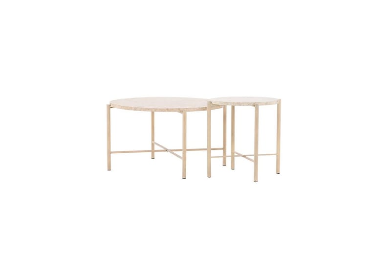 Soffbordset VIND Sandhamn 2st Runda 70 cm/40 cm - Beige - Möbler - Bord & matgrupper - Soffbord