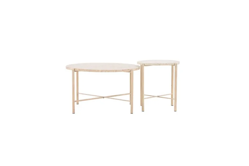 Soffbordset VIND Sandhamn 2st Runda 70 cm/40 cm, Beige