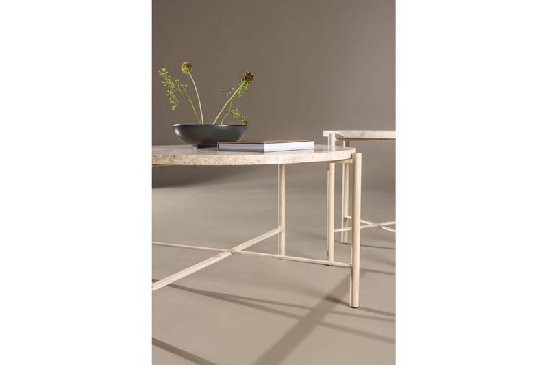 Soffbordset VIND Sandhamn 2st Runda 70 cm/40 cm - Beige - Möbler - Bord & matgrupper - Soffbord