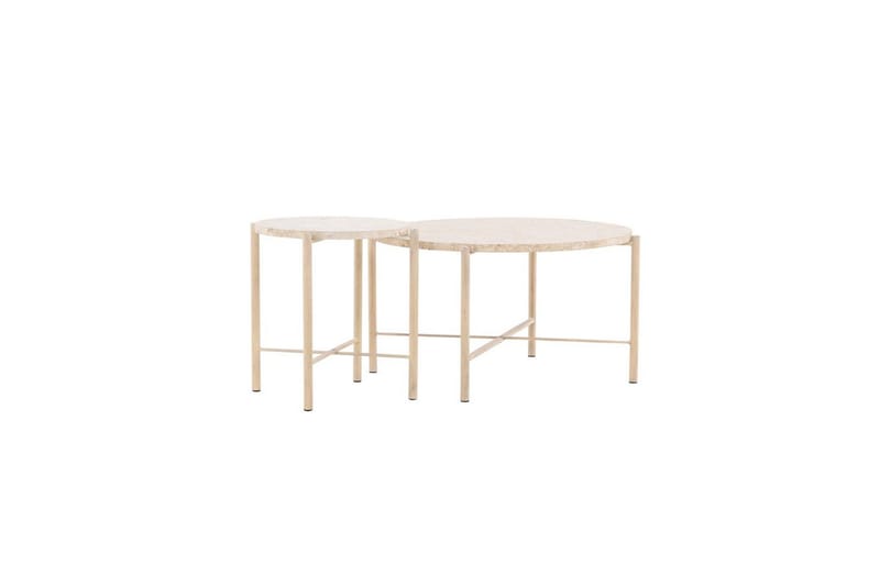 Soffbordset VIND Sandhamn 2st Runda 70 cm/40 cm - Beige - Möbler - Bord & matgrupper - Soffbord