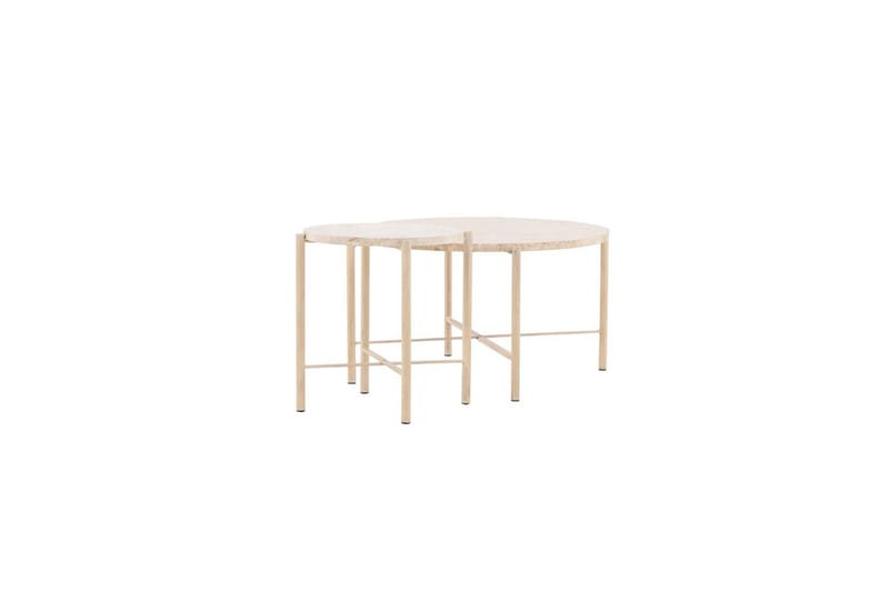 Soffbordset VIND Sandhamn 2st Runda 70 cm/40 cm - Beige - Möbler - Bord & matgrupper - Soffbord