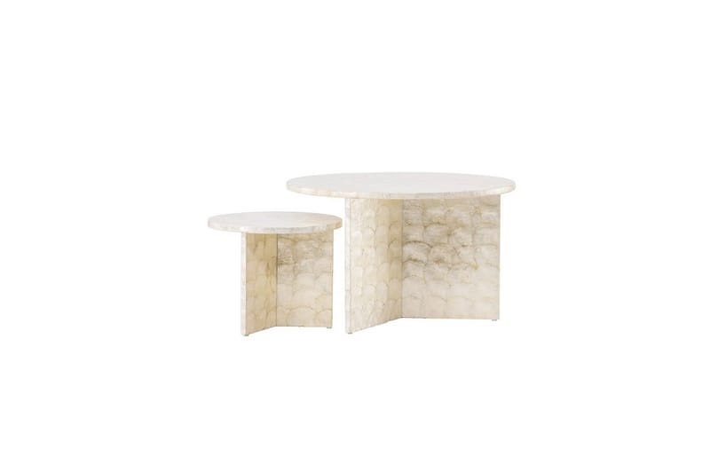 Soffbordset VIND Smögen 2st Runda 70 cm/40 cm - Ljusgrå - Möbler - Bord & matgrupper - Soffbord