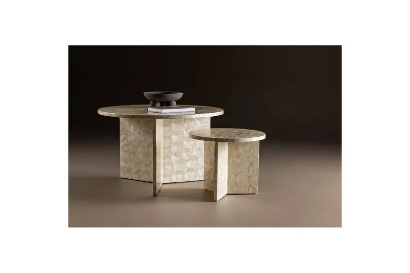 Soffbordset VIND Smögen 2st Runda 70 cm/40 cm - Möbler - Bord & matgrupper - Soffbord