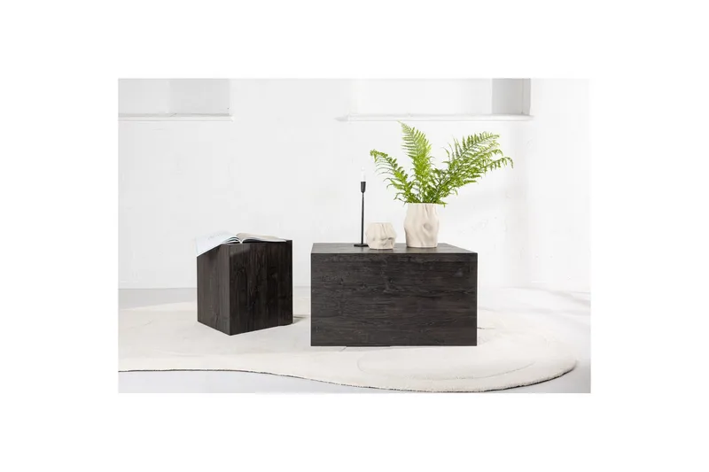 Soffbordset York 2st 60x80 cm/40x40 cm - Mocca - Möbler - Bord & matgrupper - Soffbord