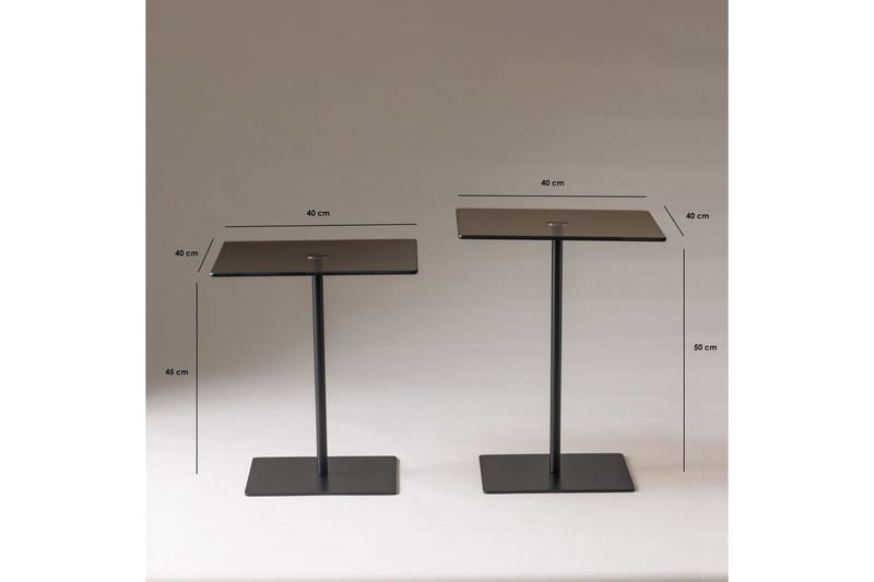 Soffbordssats Challur Svart / Bronzie - Svart / Bronzie - Möbler - Bord & matgrupper - Soffbord