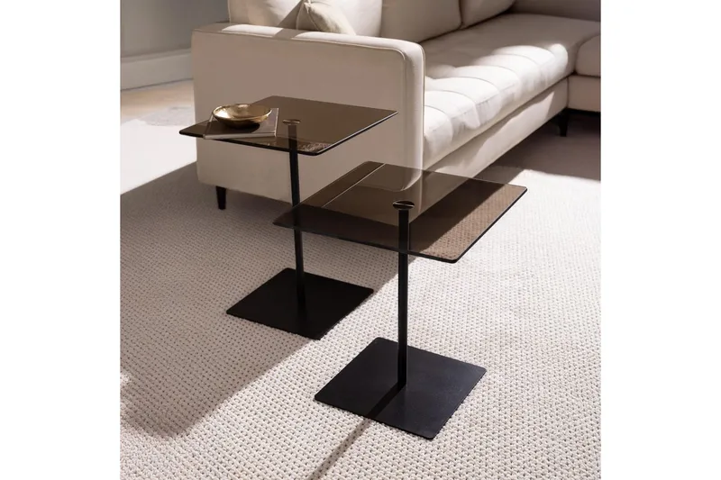 Soffbordssats Challur Svart / Bronzie - Svart / Bronzie - Möbler - Bord & matgrupper - Soffbord