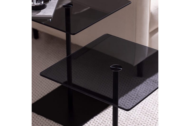 Soffbordssats Challur Svart / Rök - Svart - Möbler - Bord & matgrupper - Soffbord
