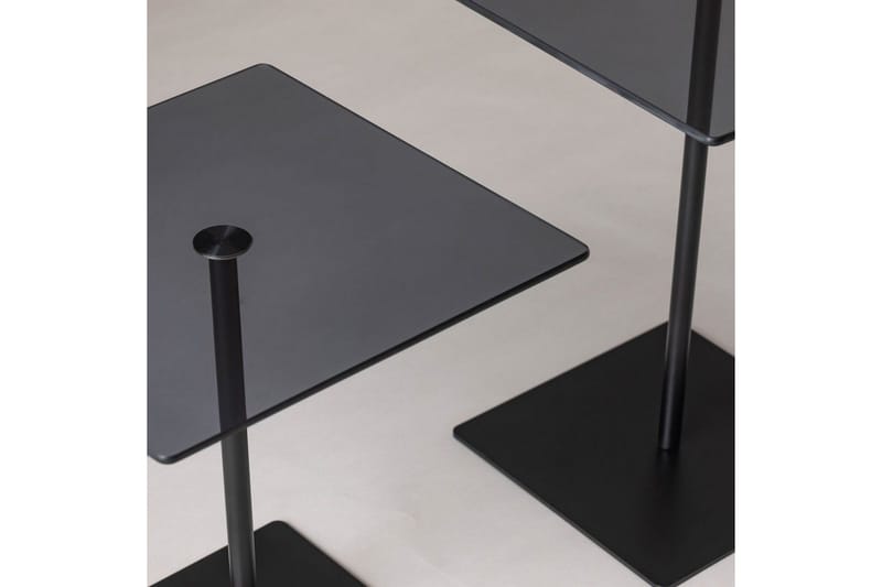 Soffbordssats Challur Svart / Rök - Svart - Möbler - Bord & matgrupper - Soffbord