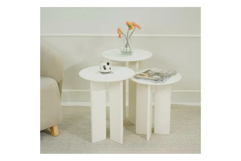 Soffbordssats Glenure Grädde - Grädde - Möbler - Bord & matgrupper - Soffbord