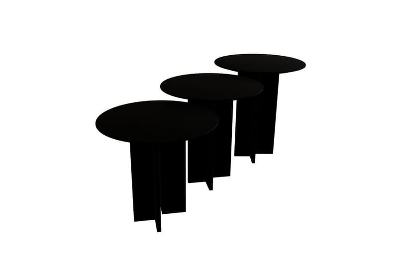 Soffbordssats Glenure Svart, Svart