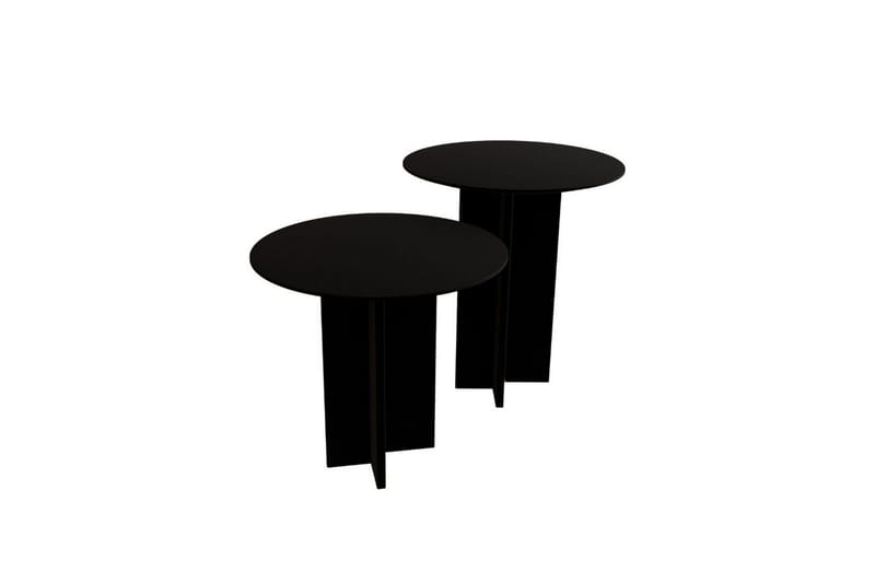 Soffbordssats Glenure Svart, Svart