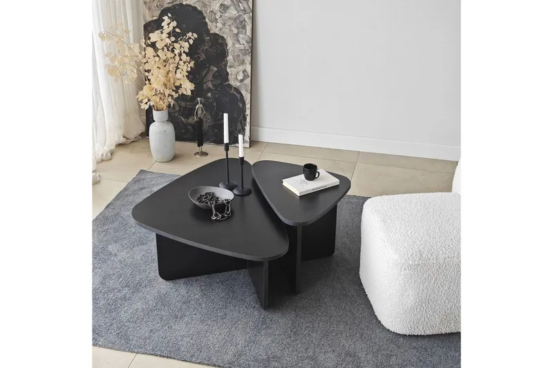 Soffbordssats Jewa Set Svart - Svart - Möbler - Bord & matgrupper - Soffbord