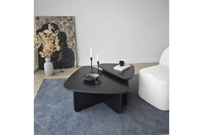 Soffbordssats Jewa Set Svart - Svart - Möbler - Bord & matgrupper - Soffbord