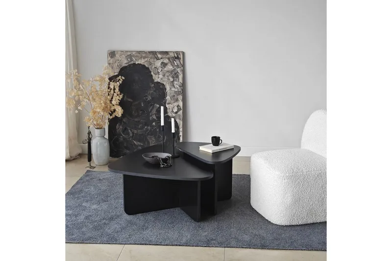Soffbordssats Jewa Set Svart - Svart - Möbler - Bord & matgrupper - Soffbord