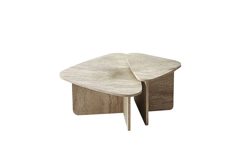 Soffbordssats Jewa Set Travertin - Travertin - Möbler - Bord & matgrupper - Soffbord