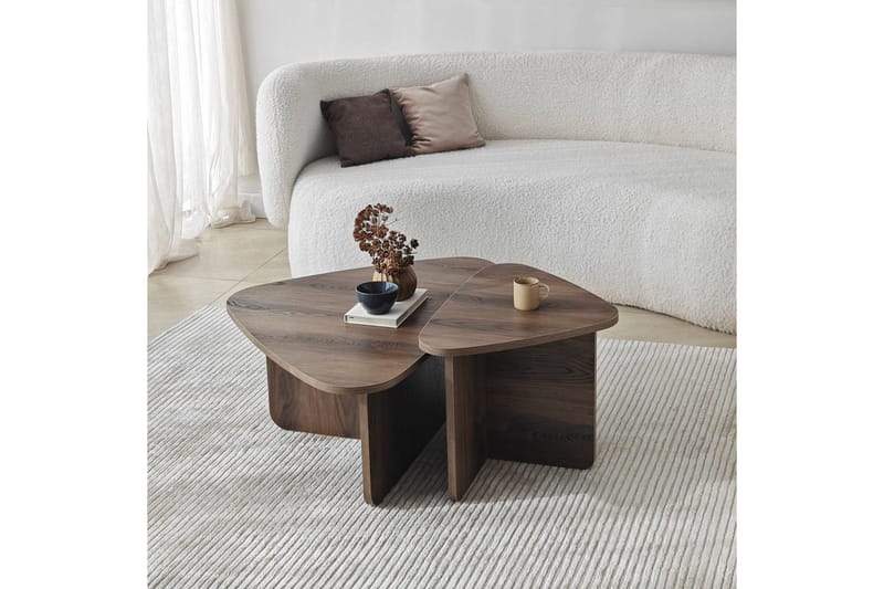 Soffbordssats Jewa Set Valnöt - Valnöt - Möbler - Bord & matgrupper - Soffbord