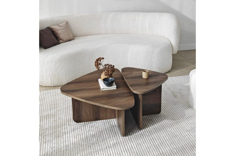 Soffbordssats Jewa Set Valnöt - Valnöt - Möbler - Bord & matgrupper - Soffbord