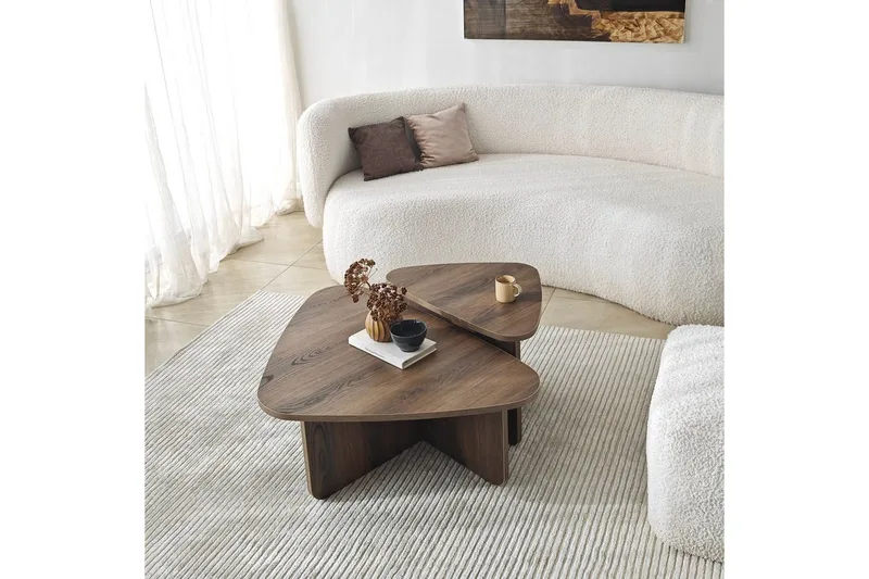 Soffbordssats Jewa Set Valnöt - Valnöt - Möbler - Bord & matgrupper - Soffbord
