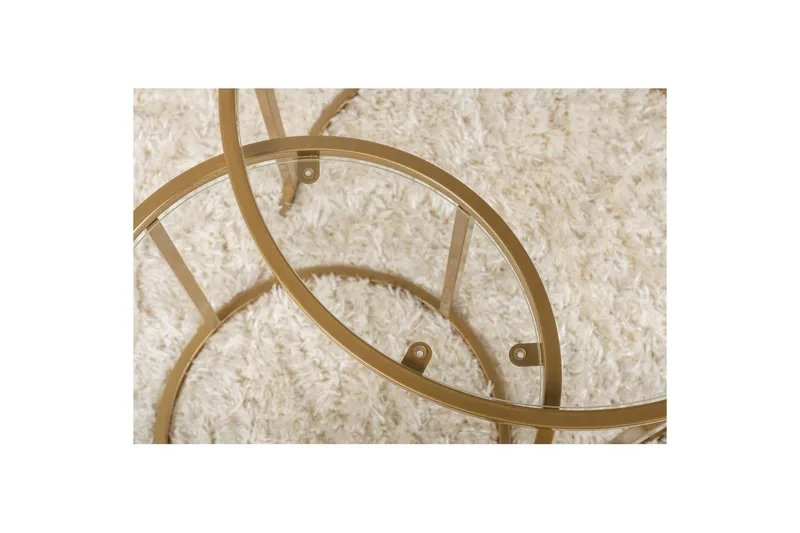 Soffbordssats Naruram Rany - Guld - Möbler - Bord & matgrupper - Soffbord